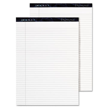 TOPS™ Docket Diamond Ruled Pads, Wide-legal Rule, 50 White 8.5 X 11.75 Sheets, 2-box freeshipping - TVN Wholesale